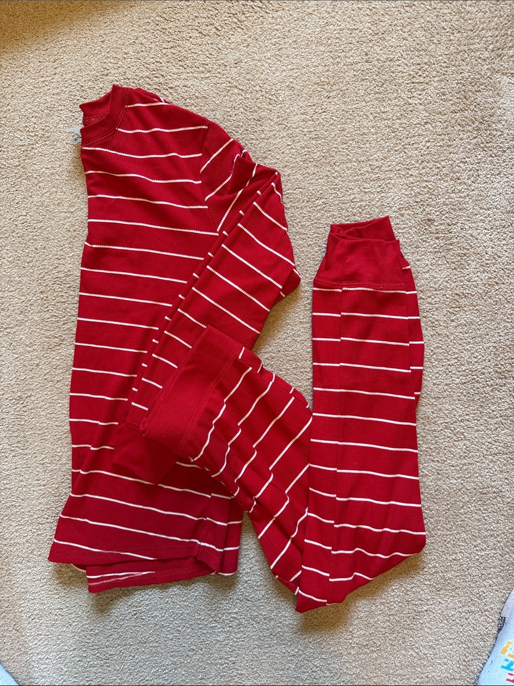 Goodfellow & Co Red and White Striped Pajama Set